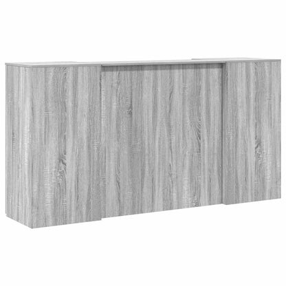 Banco Reception Grigio Sonoma 200x50x103,5 cm Legno Multistrato