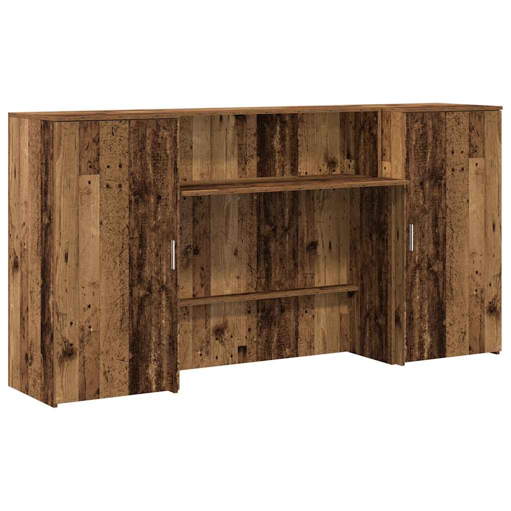 Banco Reception Legno Vecchio 200x50x103,5 cm Legno Multistrato