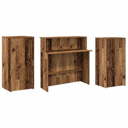 Banco Reception Legno Vecchio 200x50x103,5 cm Legno Multistrato