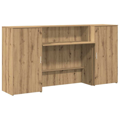 Banco Reception Rovere Artigianale 200x50x103,5cm in Truciolato - homemem39