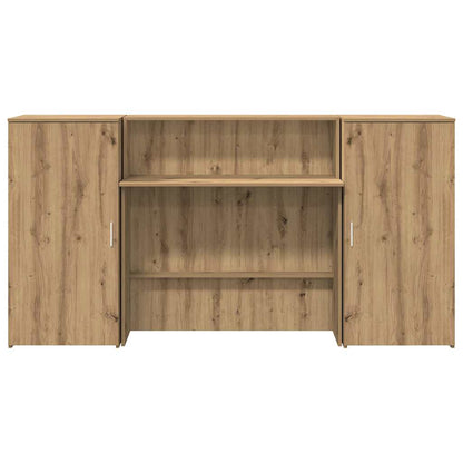 Banco Reception Rovere Artigianale 200x50x103,5cm in Truciolato - homemem39