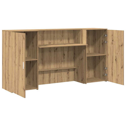 Banco Reception Rovere Artigianale 200x50x103,5cm in Truciolato - homemem39