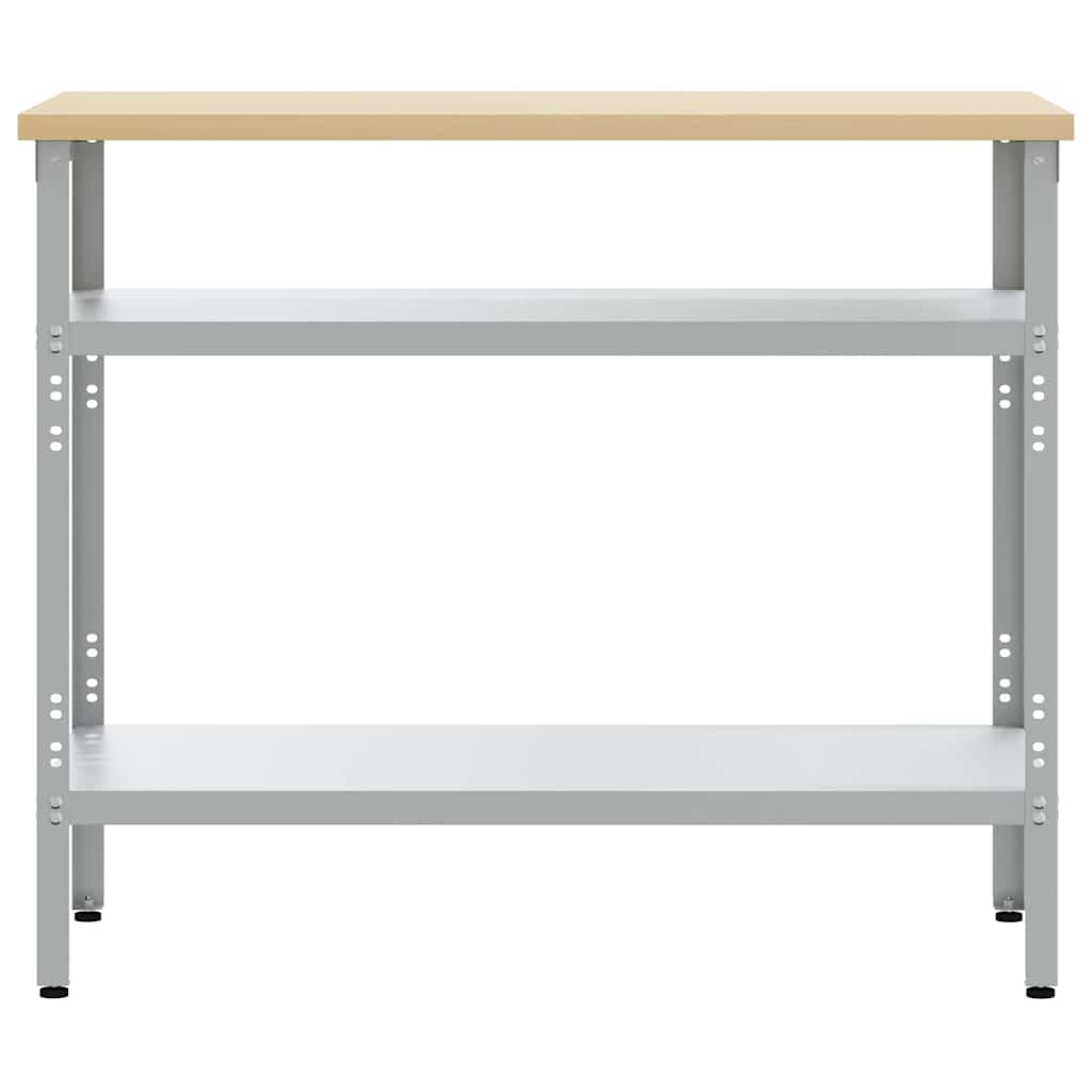 Piano di lavoro con lo scaffale Grigio 100 x 55 x 85 cm - homemem39