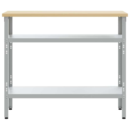 Piano di lavoro con lo scaffale Grigio 100 x 55 x 85 cm - homemem39