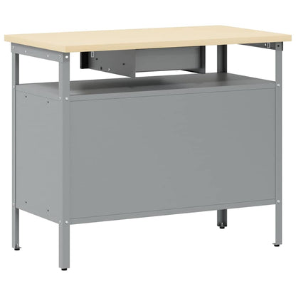Banco da lavoro con cassetto Nero e Grigio 100 x 55 x 85 cm | homemem39