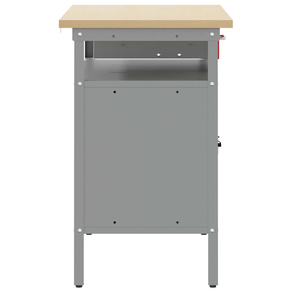 Banco da lavoro con cassetto Rosso e Grigio 100 x 55 x 85 cm | homemem39
