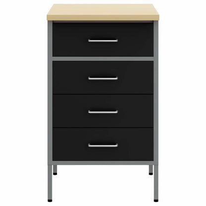 Banco da lavoro con cassetto Nero e Grigio 50 x 55 x 85 cm - homemem39