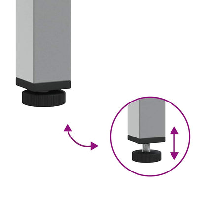 Banco da lavoro con cassetto Nero e Grigio 50 x 55 x 85 cm - homemem39