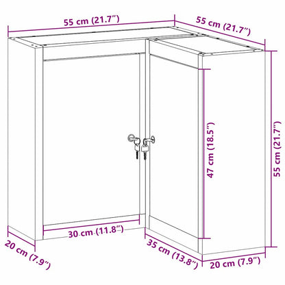 Mobile per attrezzi con blocco Rosso e Grigio 55 x 55 x 55 cm | homemem39