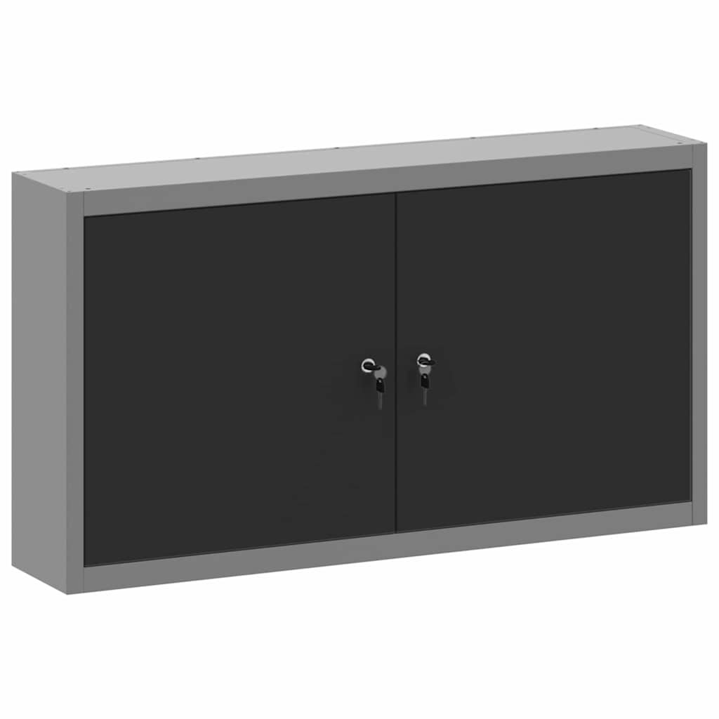 Mobile per attrezzi con blocco Nero e Grigio 100 x 20 x 55 cm | homemem39