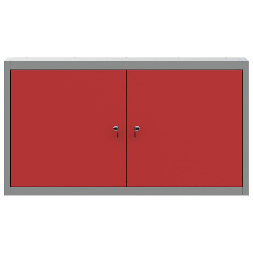 Mobile per attrezzi con blocco Rosso e Grigio 100 x 20 x 55 cm | homemem39