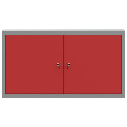 Mobile per attrezzi con blocco Rosso e Grigio 100 x 20 x 55 cm | homemem39