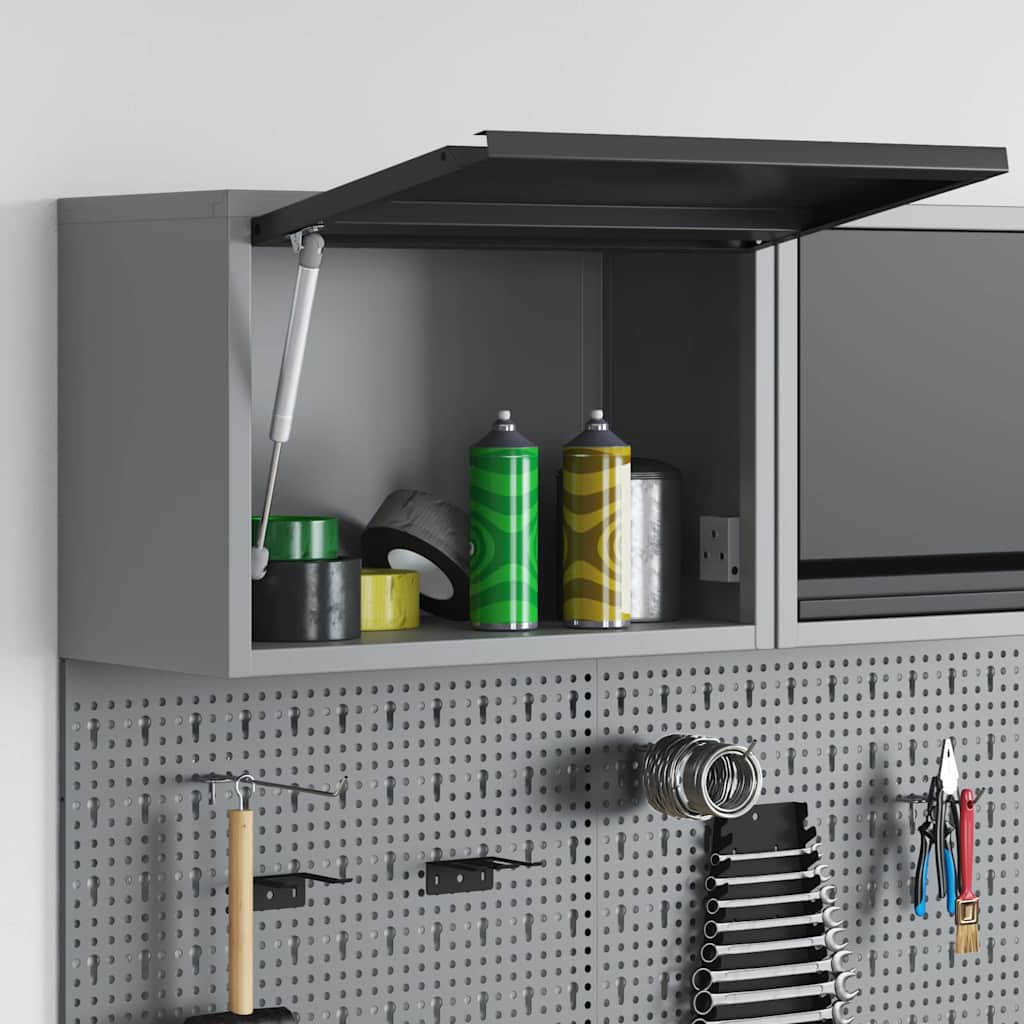 Mobile per attrezzi Nero e Grigio 50 x 25 x 35 cm | homemem39