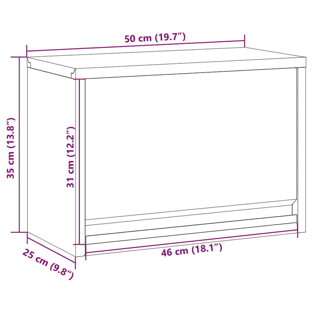Mobile per attrezzi Nero e Grigio 50 x 25 x 35 cm | homemem39