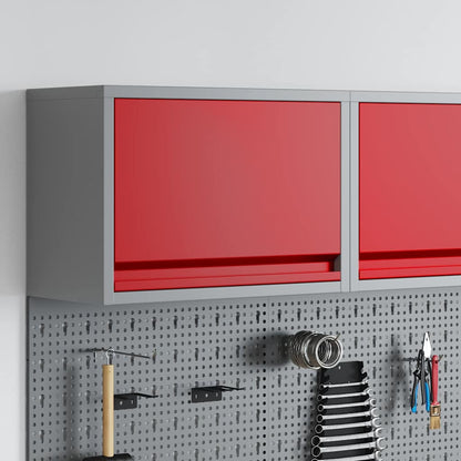 Mobile per attrezzi Rosso e Grigio 50 x 25 x 35 cm | homemem39
