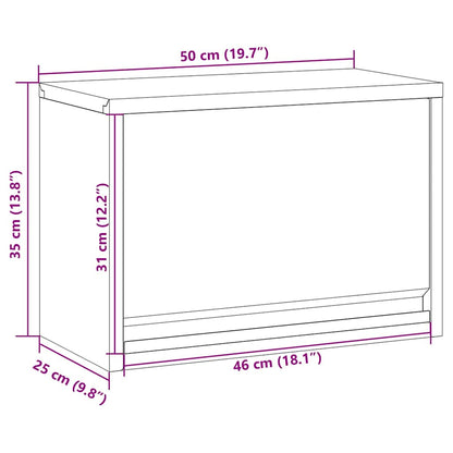 Mobile per attrezzi Rosso e Grigio 50 x 25 x 35 cm | homemem39