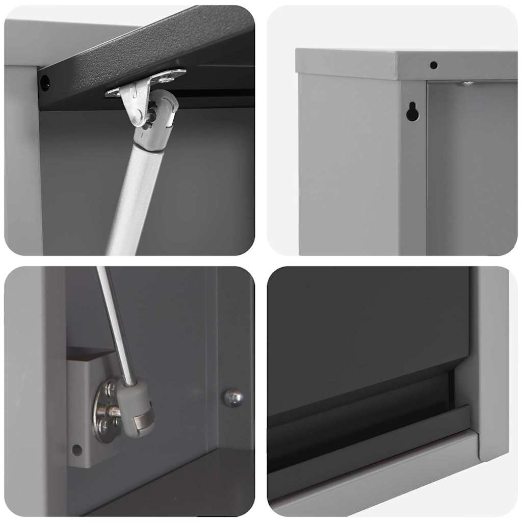 Mobile per attrezzi Nero e Grigio 100 x 25 x 35 cm | homemem39