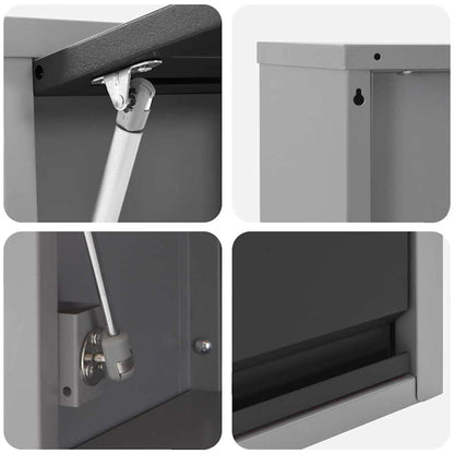 Mobile per attrezzi Nero e Grigio 100 x 25 x 35 cm | homemem39