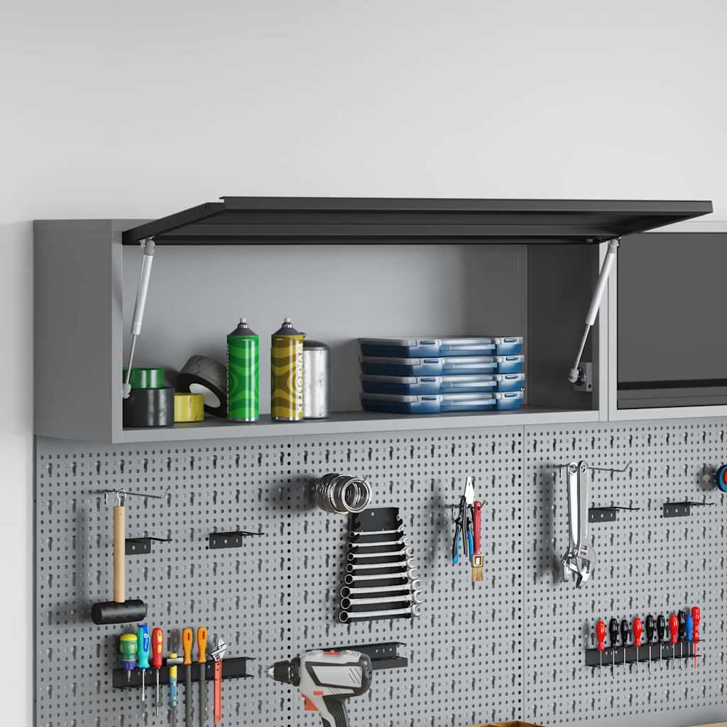 Mobile per attrezzi Nero e Grigio 100 x 25 x 35 cm | homemem39