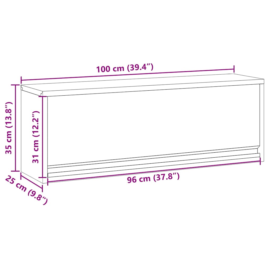 Mobile per attrezzi Nero e Grigio 100 x 25 x 35 cm | homemem39