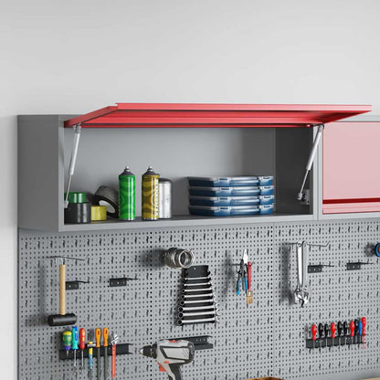 Mobile per attrezzi Rosso e Grigio 100 x 25 x 35 cm | homemem39