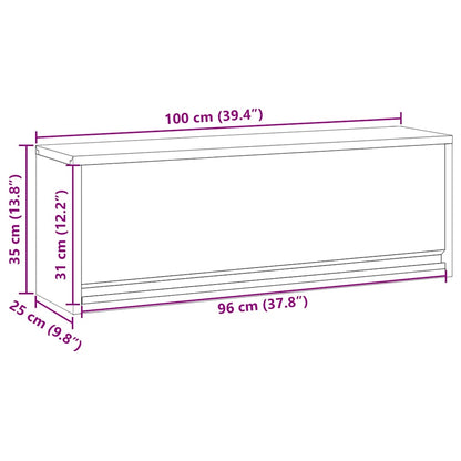 Mobile per attrezzi Rosso e Grigio 100 x 25 x 35 cm | homemem39