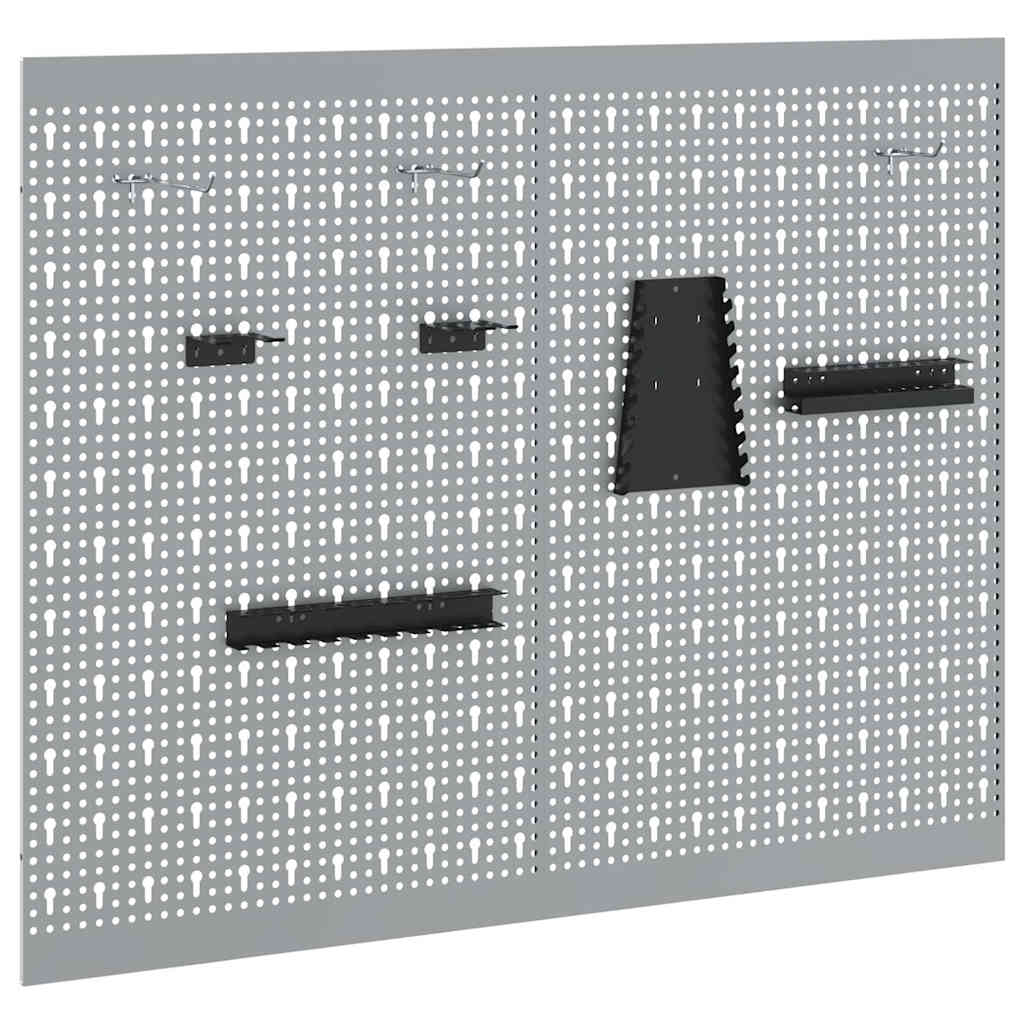 Pannello per attrezzi 2 pcs Grigio 100 x 1 x 80 cm