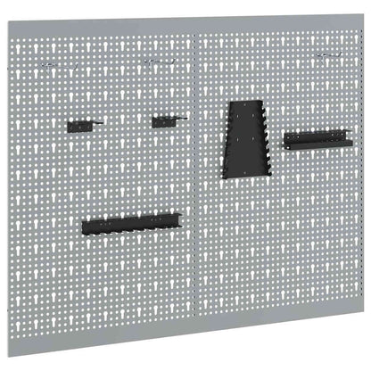 Pannello per attrezzi 2 pcs Grigio 100 x 1 x 80 cm