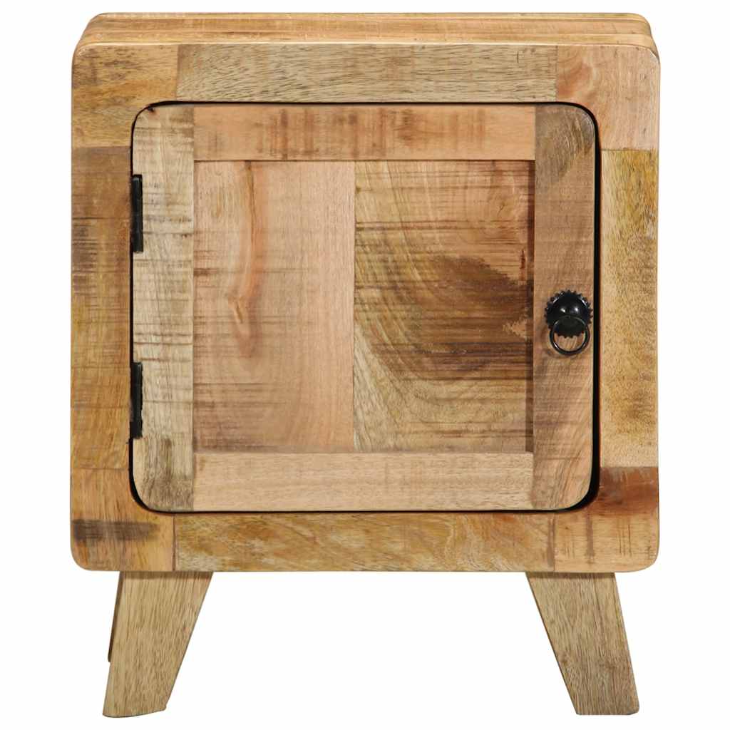 Comodino 40x32x46 cm in Legno Massello di Mango Grezzo