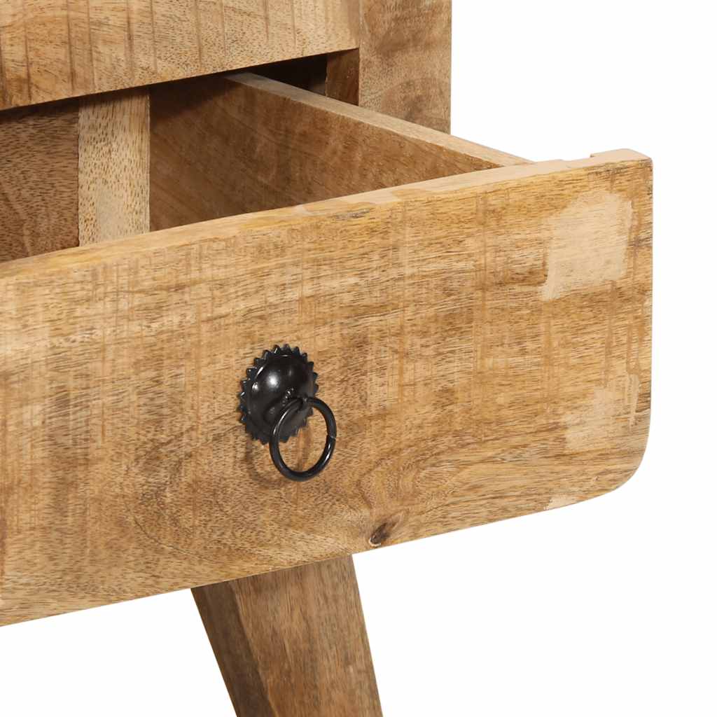 Comodini 2pz 40x32x46 cm in Legno Massello di Mango Grezzo - homemem39