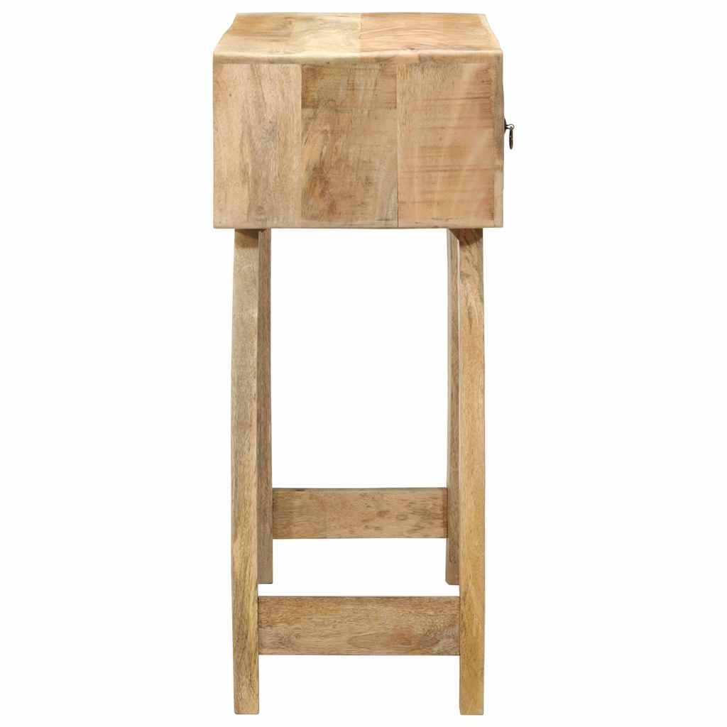 Tavolo Consolle 90x32x75 cm in Legno Massello di Mango Grezzo | homemem39