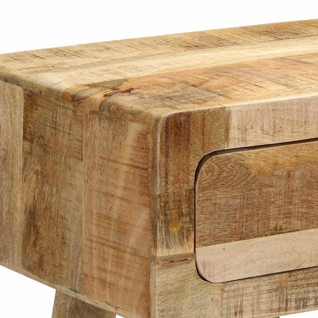 Tavolo Consolle 90x32x75 cm in Legno Massello di Mango Grezzo | homemem39