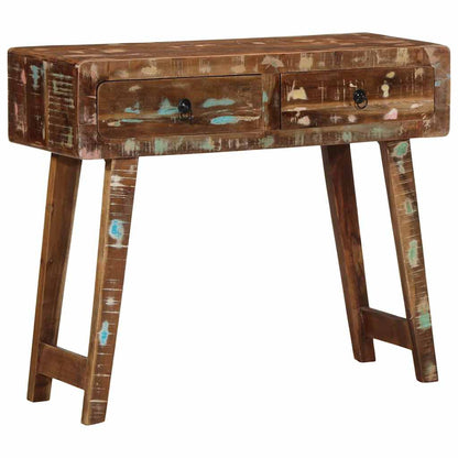 Tavolo Consolle 90x32x75 cm in Legno Massello di Recupero