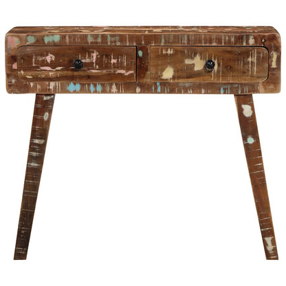 Tavolo Consolle 90x32x75 cm in Legno Massello di Recupero