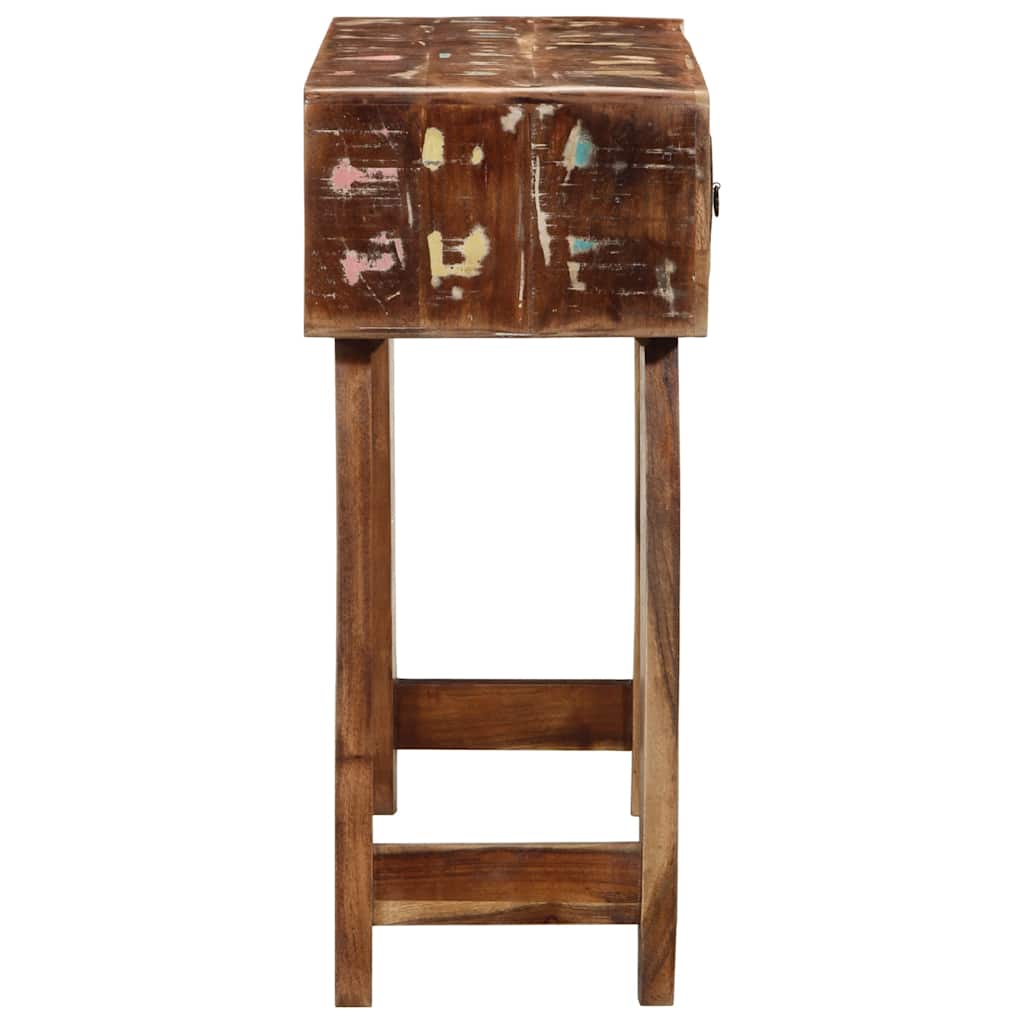 Tavolo Consolle 90x32x75 cm in Legno Massello di Recupero