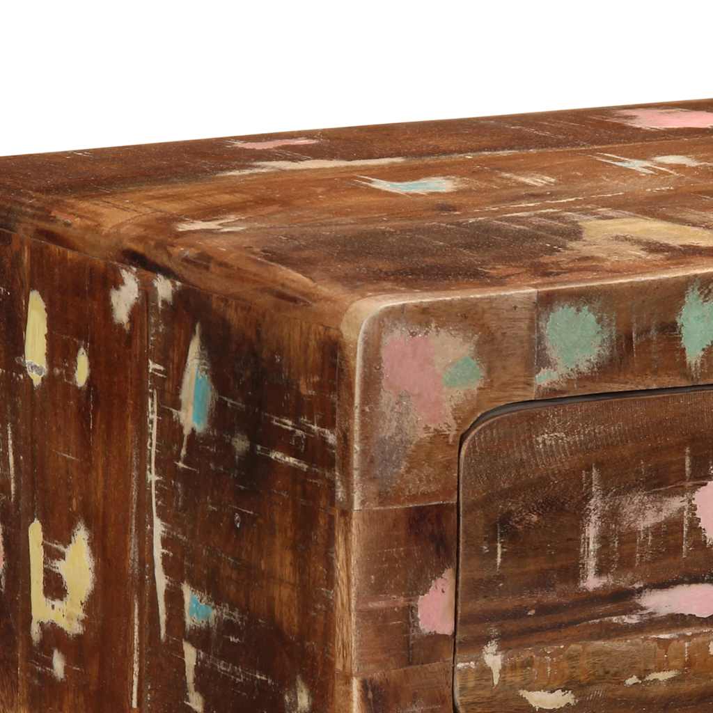 Tavolo Consolle 90x32x75 cm in Legno Massello di Recupero
