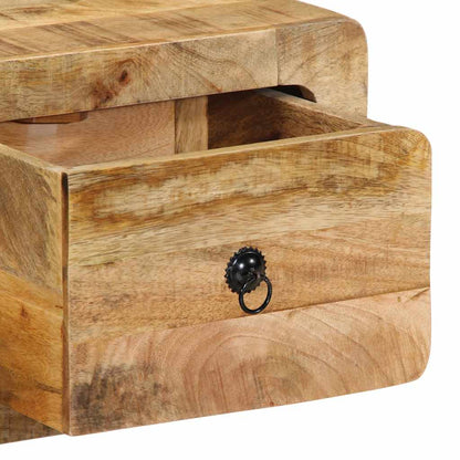 Mobile TV a Parete 100x32x25 cm Legno Grezzo Massello di Mango - homemem39
