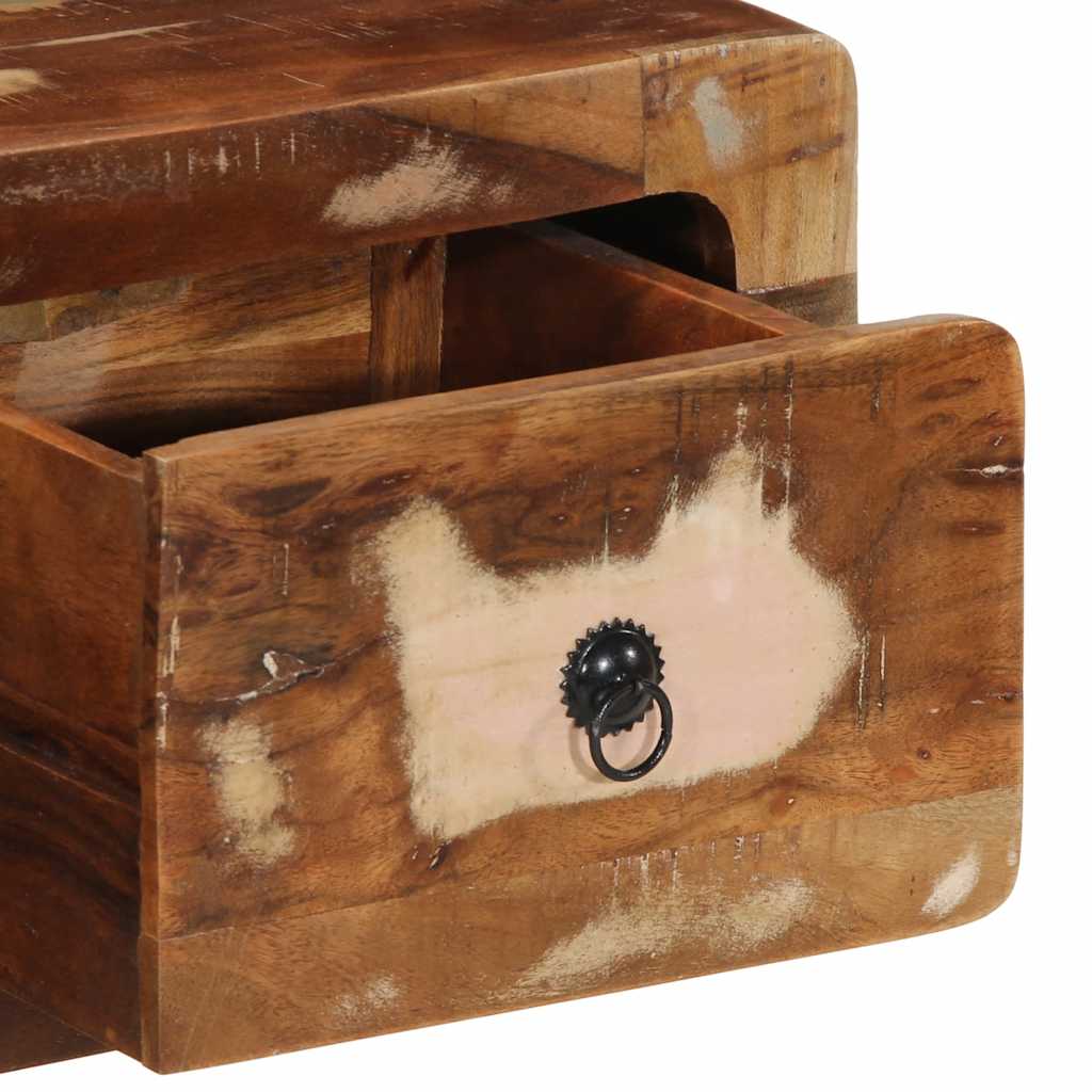 Mobile TV a Parete 100x32x25 cm in Legno Massello di Recupero - homemem39