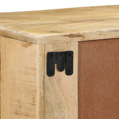 Mobile TV a Parete 100x32x25 cm Legno Grezzo Massello di Mango - homemem39