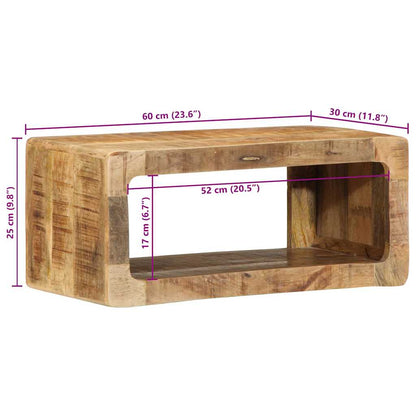 Mobile TV Marrone 60 x 30 x 25 cm Legno massello di mango
