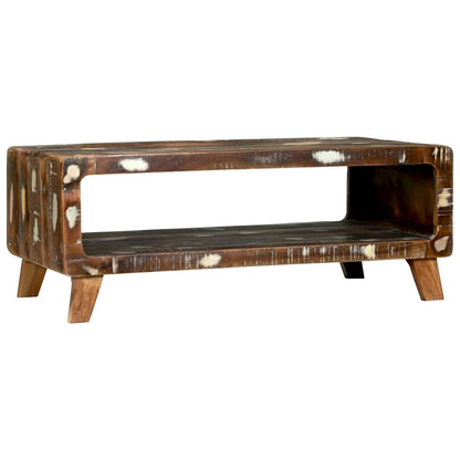Tavolino da salotto 90 x 50 x 35 cm Legno Recuperato Massello | homemem39