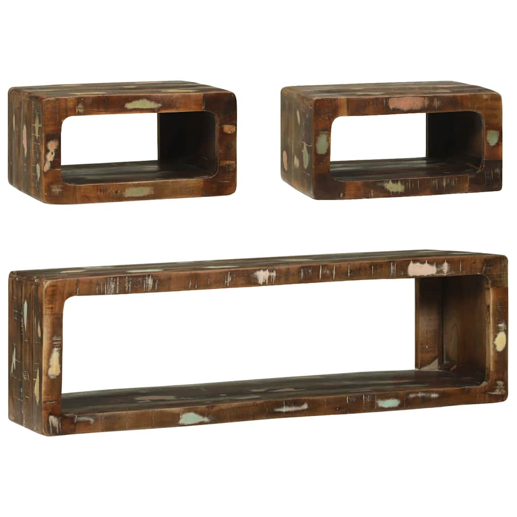 Set di Mobili TV 3 pcs Multicolore Legno massello di recupero