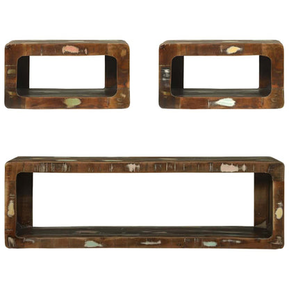 Set di Mobili TV 3 pcs Multicolore Legno massello di recupero