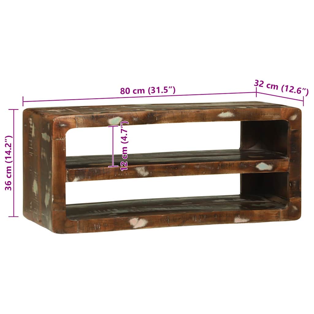 Mobile TV 80 x 32 x 36 cm Legno massello di recupero