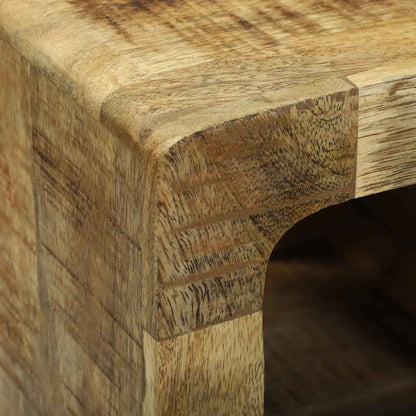 Unità TV 2 pcs Marrone Legno massello di mango ruvido