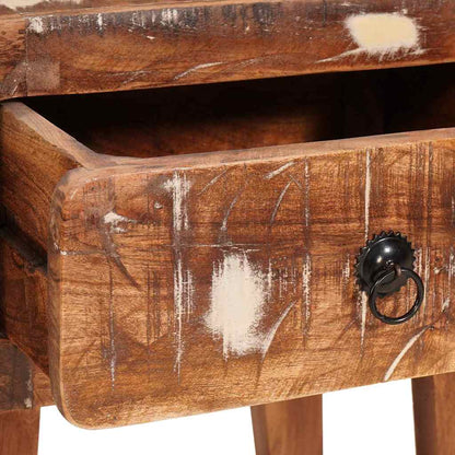 Tavoli da Fine con cassetto Marrone Legno Recuperato Massello