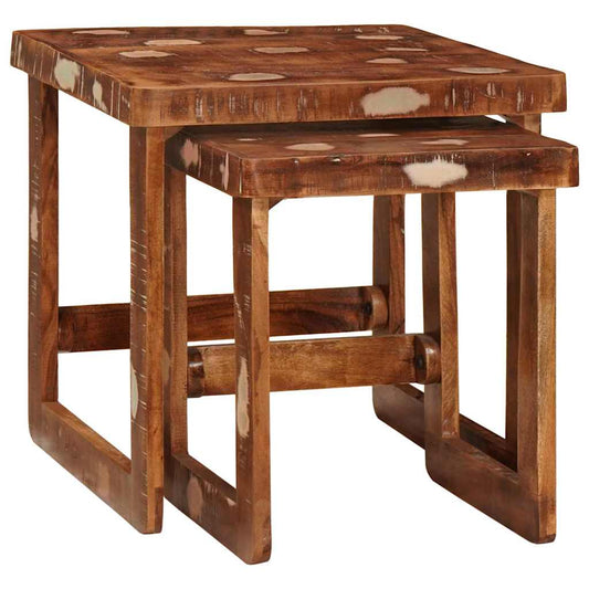 Tavoli da Fine Multicolore legno massello di riciclo