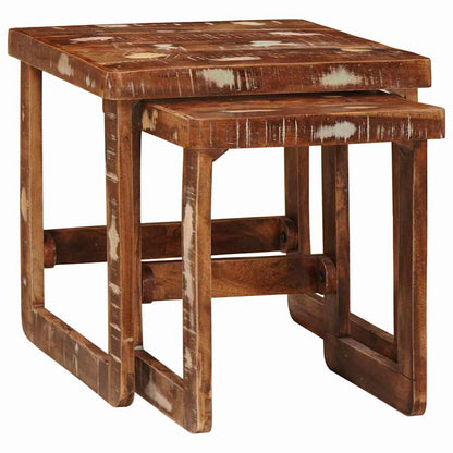 Tavoli da Fine Multicolore legno massello di riciclo