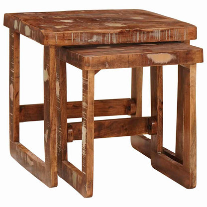 Tavoli da Fine Multicolore legno massello di riciclo