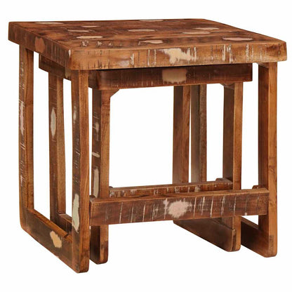 Tavoli da Fine Multicolore legno massello di riciclo